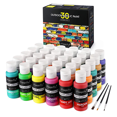 Magicfly Outdoor Acrylic Paint, 30 Colors