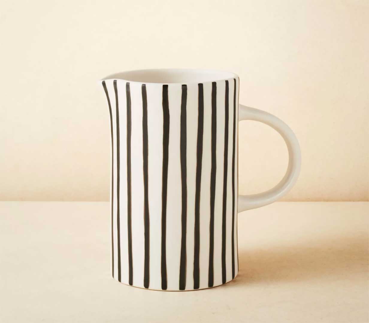 Opalhouse designed with Jungalow 58oz Stoneware Striped Beverage Pitcher