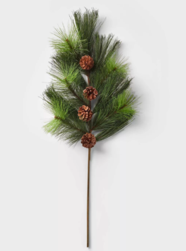 36in Long Needle and Pinecone Front Porch Holiday Arrangement Stem Pick - Wondershop™