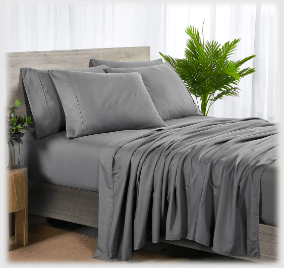 Bibb Home Premium Rayon from Bamboo Sheet Set with SureGrip Straps