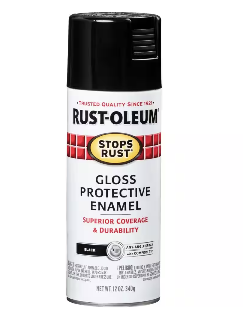 Rust-Oleum Stops Rust 12 oz. Protective Enamel Gloss Black Spray Paint