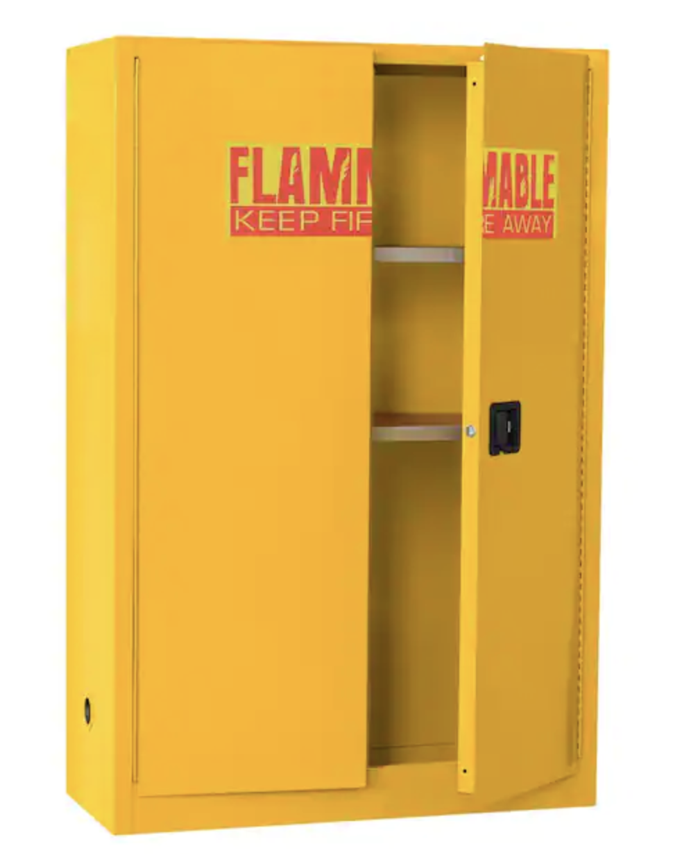 Sandusky Steel Freestanding Garage Cabinet in Yellow (43 in. W x 65 in. H x 18 in. D)