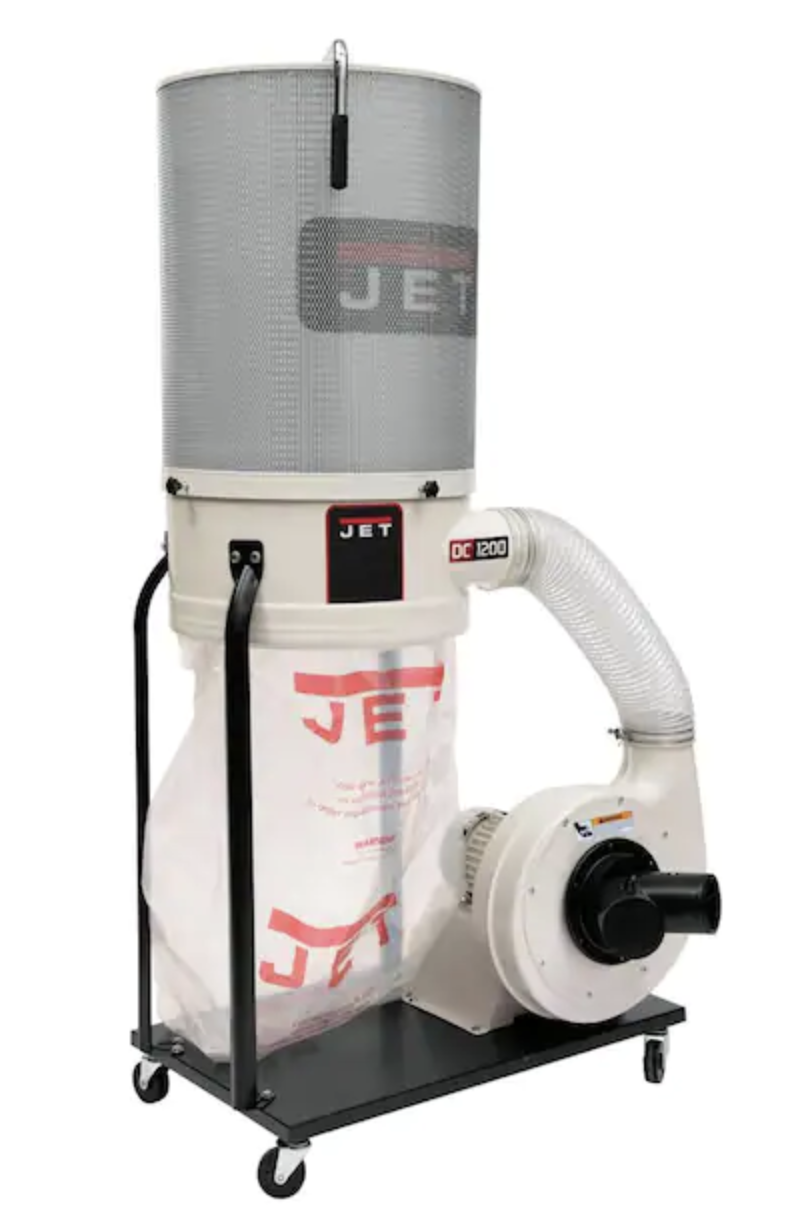 Jet 2 HP 1200 CFM 4 or 6 in. Dust Collector with Vortex Cone and 2-Micron Canister Kit, 230-Volt, DC-1200VX-CK1