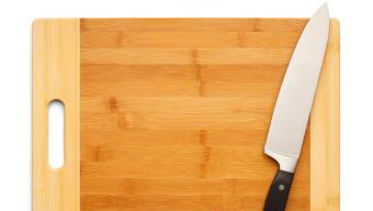 Knife on cutting board