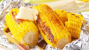 Grilled Corn in Foil with Butter