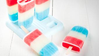 Red, White and Blue Popsicles