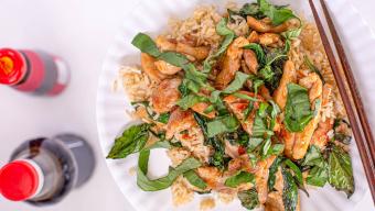 chicken basil stir fry