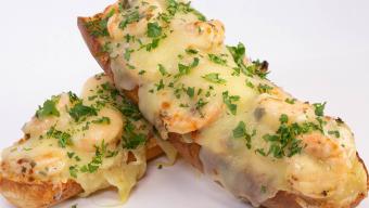 shrimp scampi french bread pizza