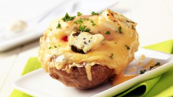 Scallops Newburg-Stuffed Potatoes