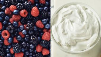 berries and cream
