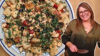 Paccheri with Swordfish, Capers and Olives | Rachael Ray