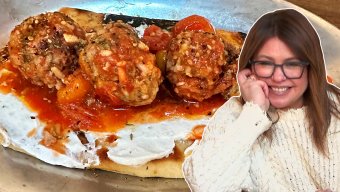 Mixed Grill Meatballs with Burst Tomato Sauce & Za'atar + Charred Naan | Rachael Ray