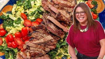  Kale and Cabbage Pesto Salad with Sliced Steak or Chicken | Rachael Ray