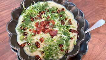 Parsnip Soup with Bacon Bits