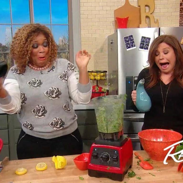 Rachael Ray and Sunny Anderson laughing