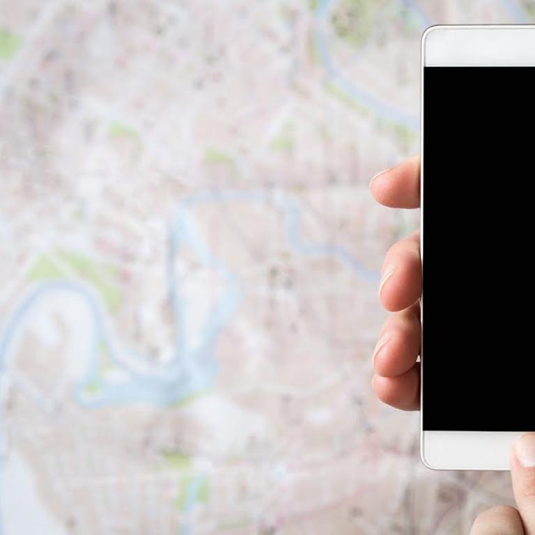 Travel apps and a map