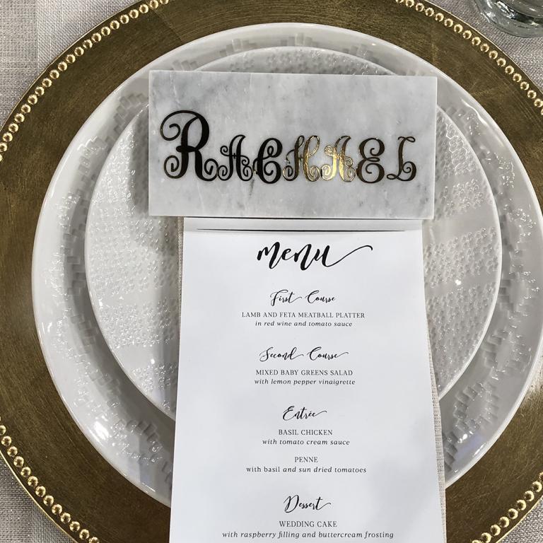 Marble place card