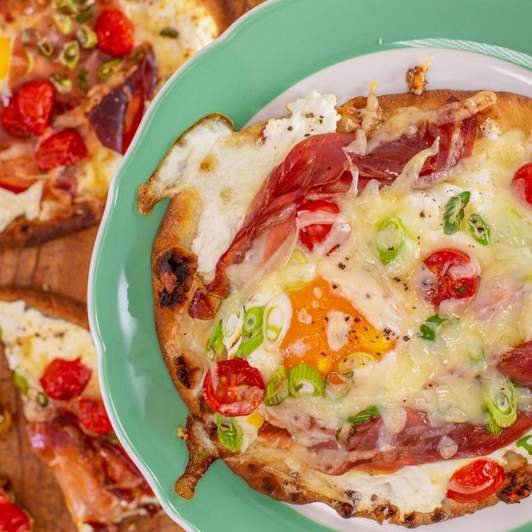 Katie Lee's Breakfast Bread With Prosciutto, Gruyere and Tomatoes