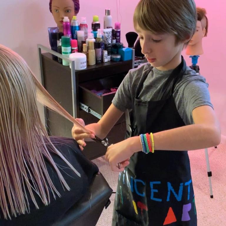 11-year-old hairstylist
