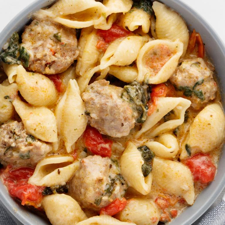 Instant Pot Sausage & Shells With Spinach & Artichoke Hearts