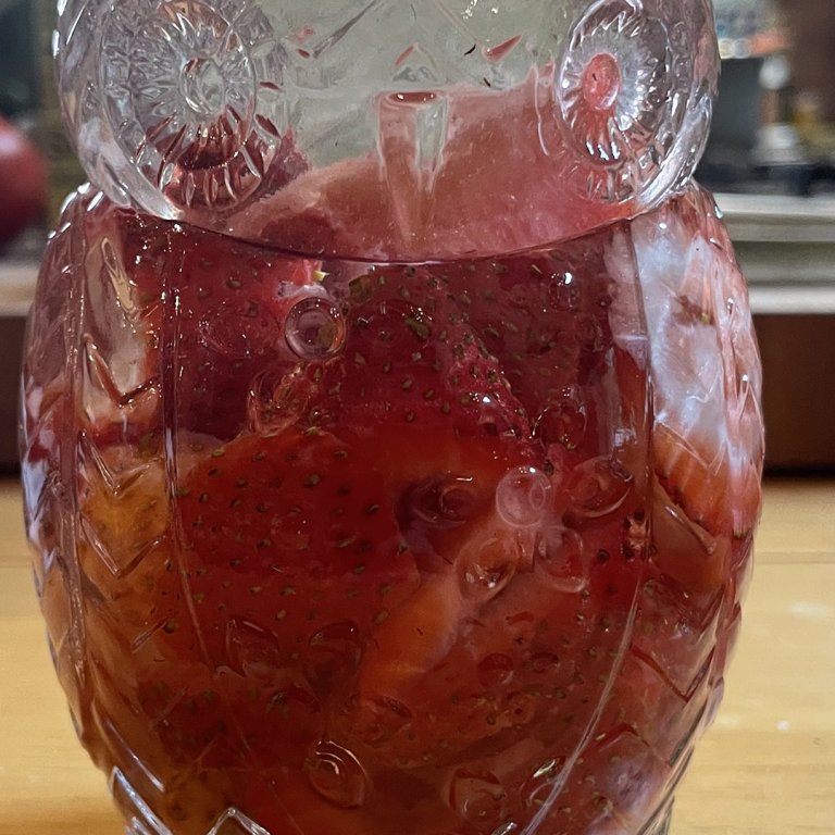 Strawberry-infused gin