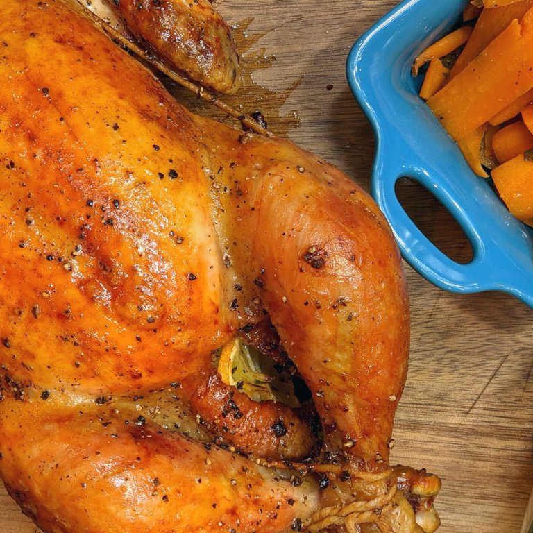 Julia Child's Roasted Chicken and Glazed Carrots