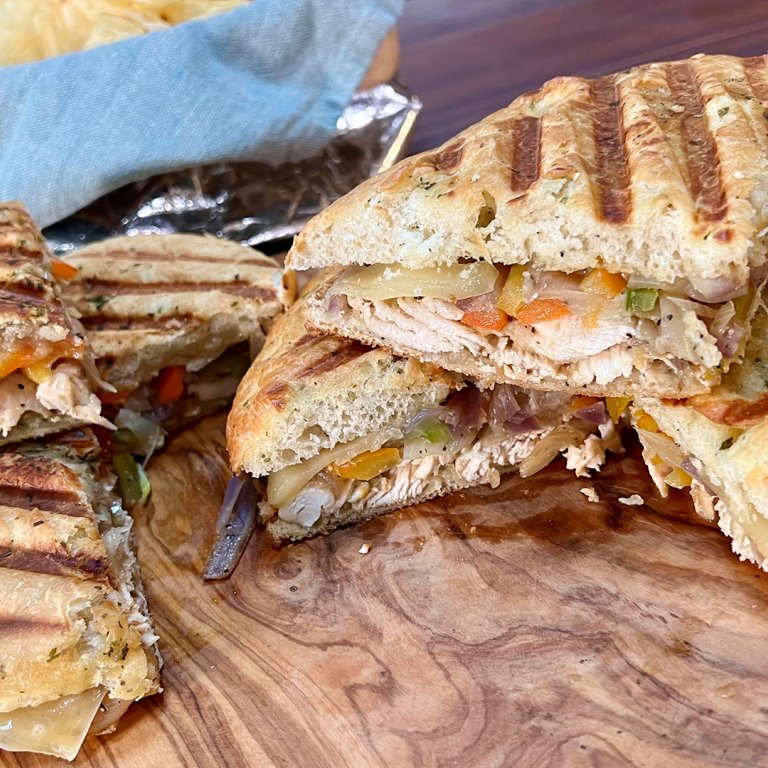 Chicken Panini or Pressed Phillies with Fontina