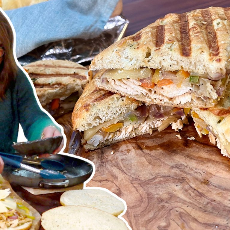 Chicken Panini or Pressed Phillies with Fontina | Rachael Ray