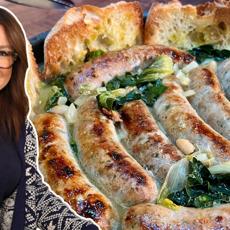 Sausage and Beans with Greens | Rachael Ray