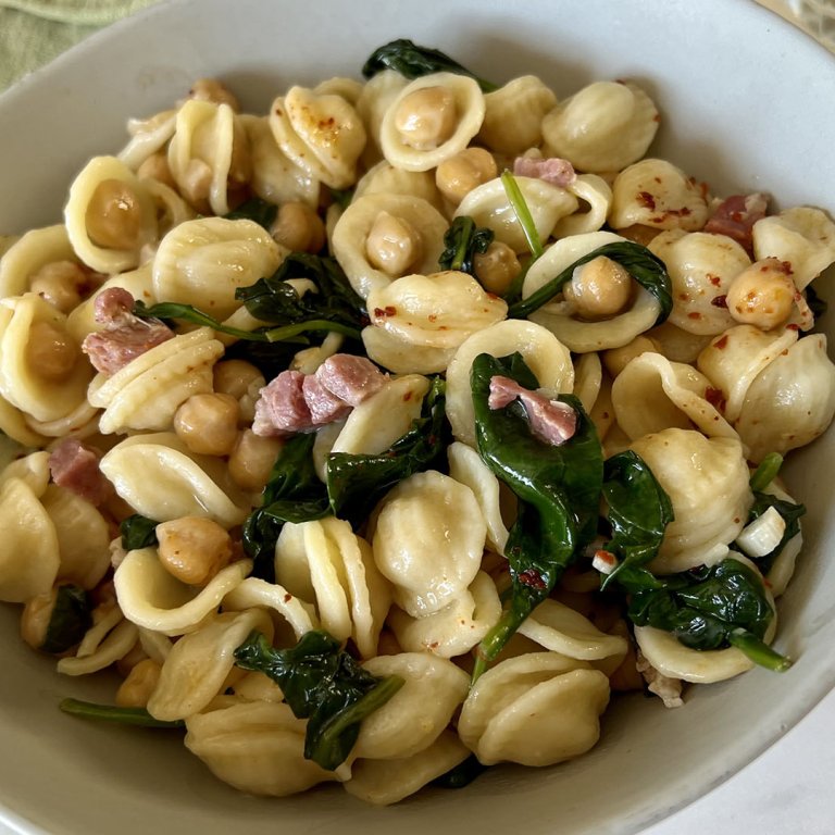 Pasta with Beans + Greens