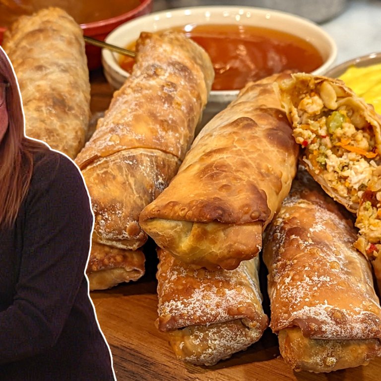 Spicy, Sweet & Sour Egg Rolls and Hoisin-Peanut Dipping Sauce | Rachael Ray