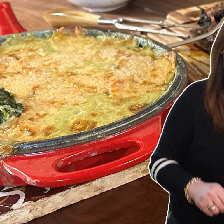 Scalloped Potatoes with Spinach| Rachael Ray