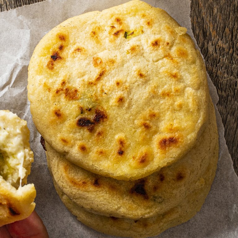 Cheese and Zucchini Pupusas (Salvadoran Stuffed, Griddled Tortillas)
