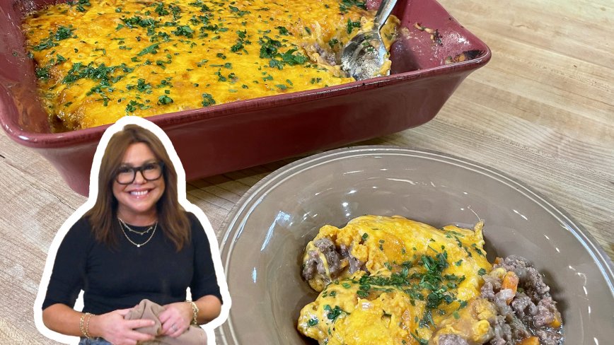 Rachael Ray's Spicy Shepherd's Pie with Sweet Potatoes and Cheddar on Top