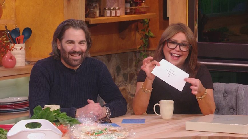 Rachael Ray and John Cusimano react to surprise note and gift