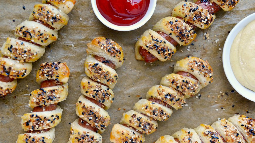 Everything Puff Pastry Pigs in a Blanket