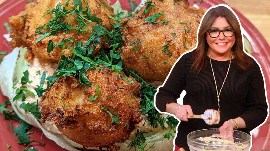 Crab and Shrimp Hush Puppies with Tangy Remoulade | Rachael Ray