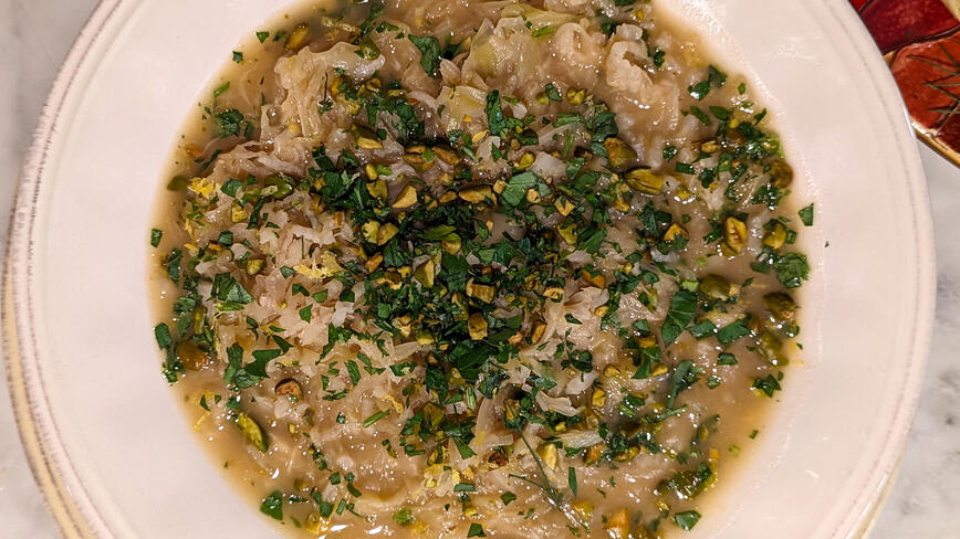 Marcella Hazan-Inspired Smothered Cabbage and Rice Soup