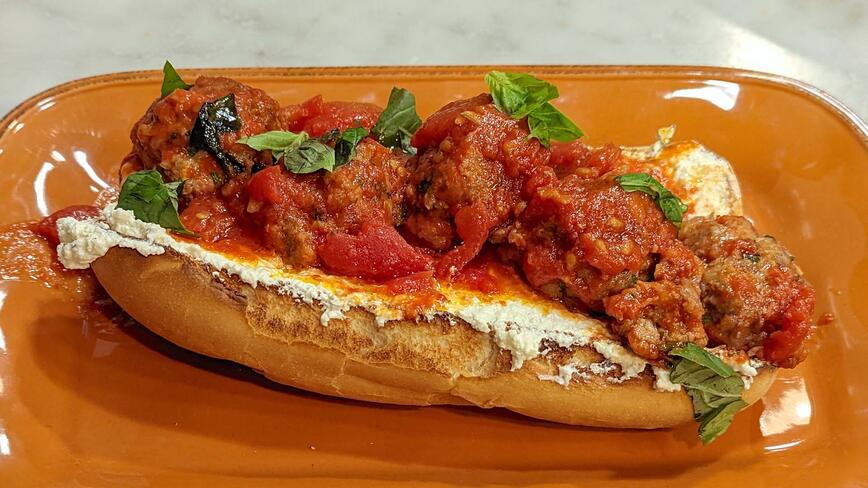 Meatball Subs with Ricotta Slather