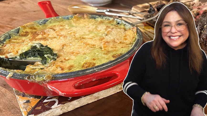 Scalloped Potatoes with Spinach| Rachael Ray