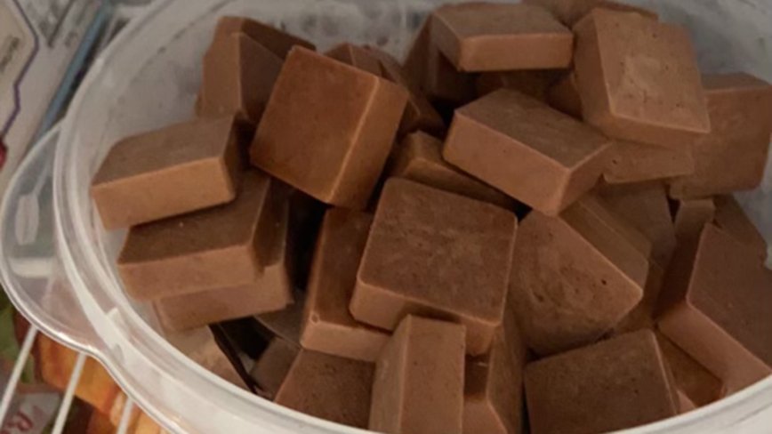 Chocolate Peanut Butter Protein "Ice Cream" Cubes