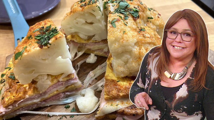 Cauliflower on Thin Omelets with Cheese | Rachael Ray