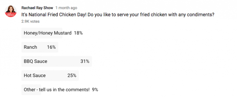 youtube condiment poll