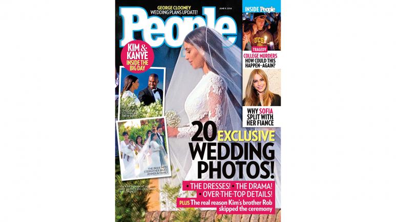 Kim Kardashian and Kanye West Wedding People Magazine Cover