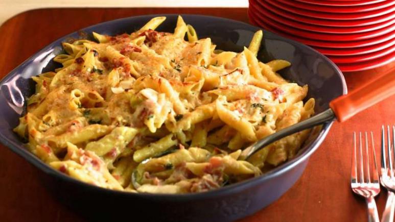 Mac and Cheese with Leeks and Ham