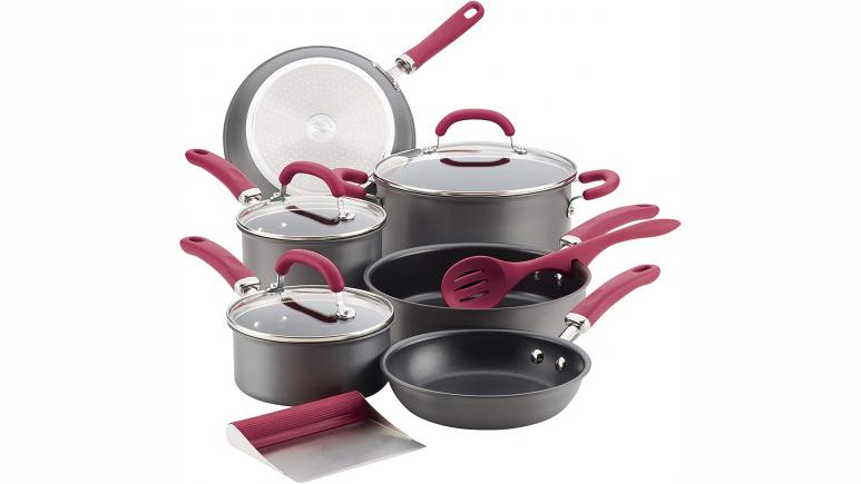 rachael ray create delicious burgundy cookware set