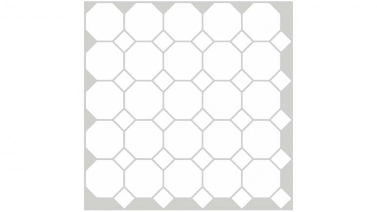 Octagon 10 in. x 10 in. Off White Peel and Stick Backsplash Tiles