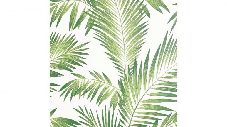 Tropical Palm Green Peel and Stick Non-Woven Wallpaper