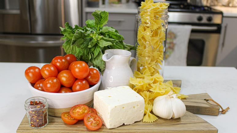 baked feta pasta ingredients